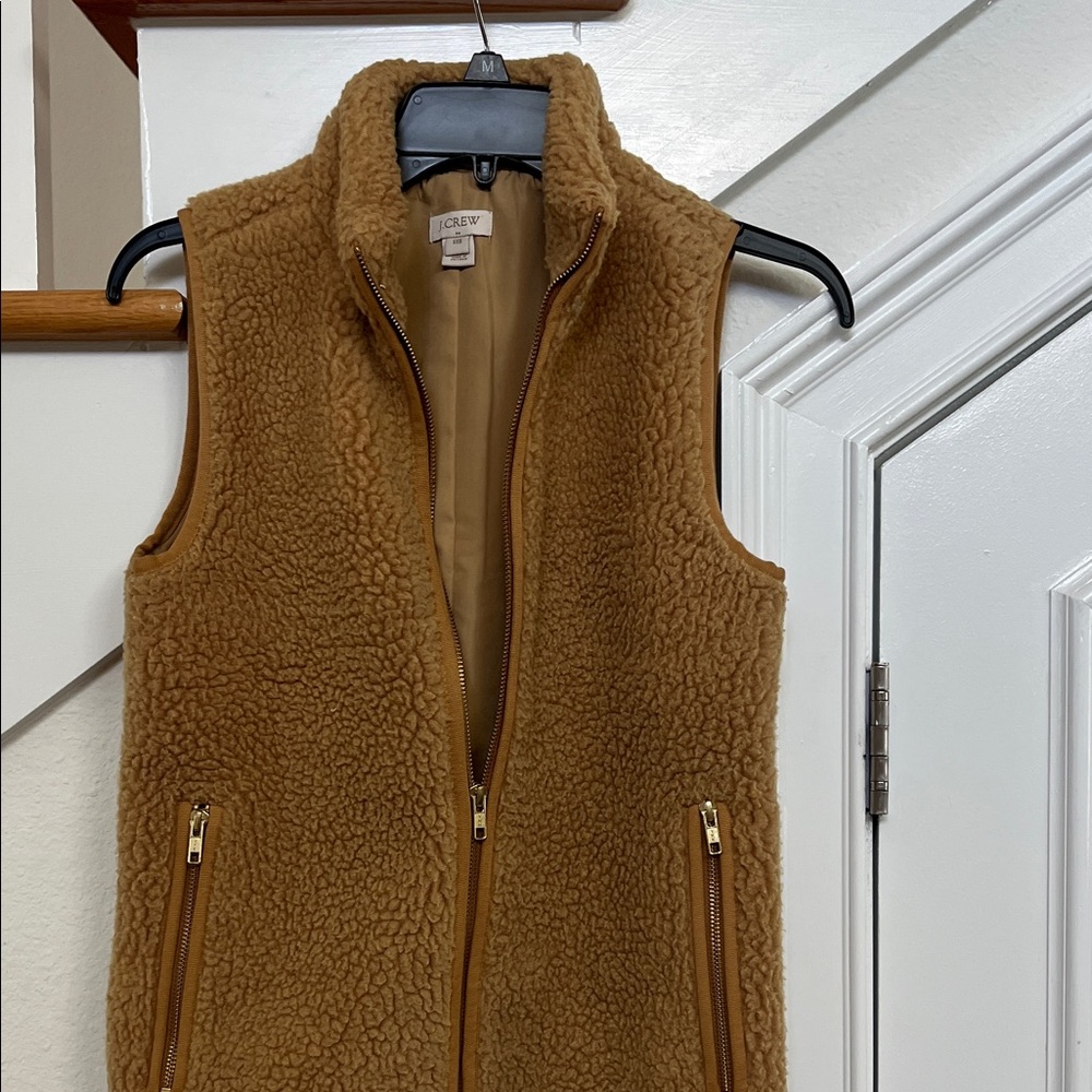 J. Crew Tan Sherpa Vest